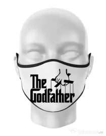 Masca personalizata reutilizabila The godfather Alb