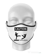 Masca personalizata reutilizabila This is Sparta Alb