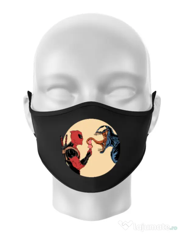 Masca personalizata reutilizabila Venom icecream Negru