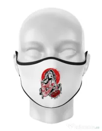 Masca personalizata reutilizabila Virgin Mary Alb