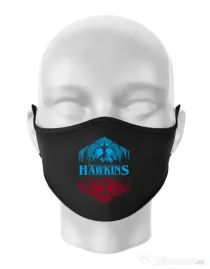 Masca personalizata reutilizabila Welcome to Hawkins Negru