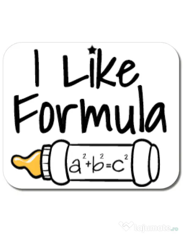 Mousepad personalizat I like formula Alb