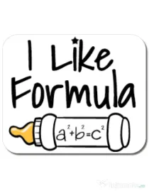Mousepad personalizat I like formula Alb