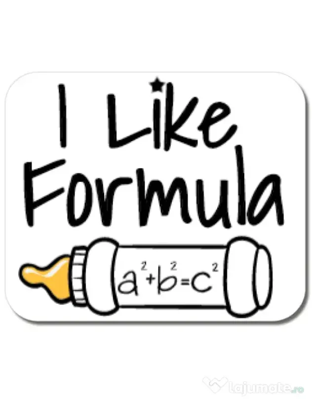 Mousepad personalizat I like formula Alb