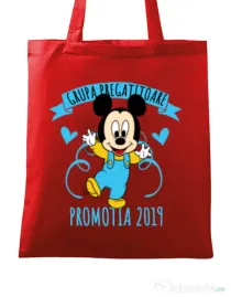 Sacosa din panza Absolvire Mickey Mouse Rosu
