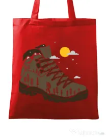 Sacosa din panza Adventure Boot Rosu