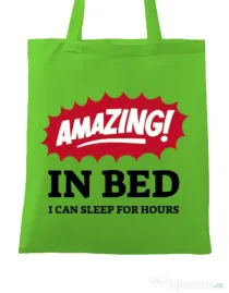Sacosa din panza Amazing in bed Verde mar