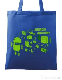 Sacosa din panza Android anatomy Albastru regal