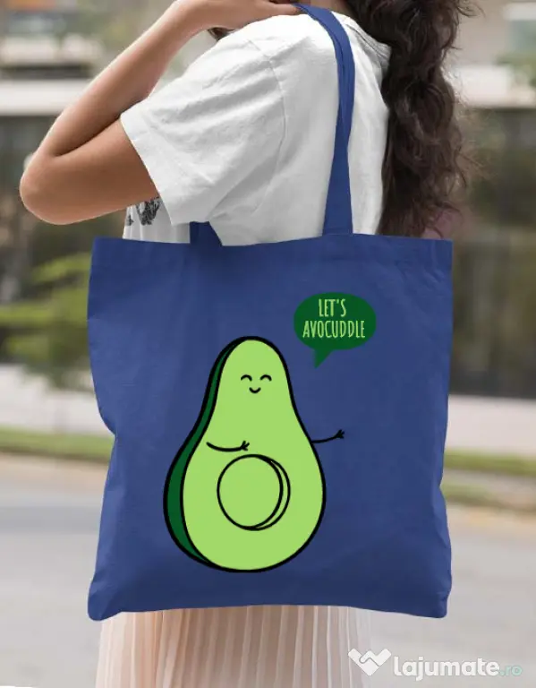 Sacosa din panza Avocuddle 1 Albastru regal