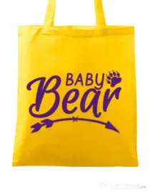 Sacosa din panza Baby bear Galben