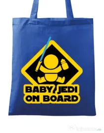 Sacosa din panza Baby Jedi Albastru regal