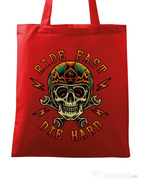 Sacosa din panza Bad rider Rosu