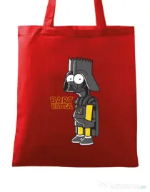 Sacosa din panza Bart Vader Rosu