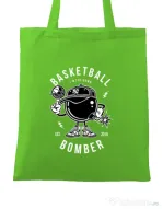 Sacosa din panza Basketball Bomber Verde mar