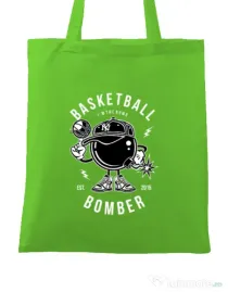 Sacosa din panza Basketball Bomber Verde mar