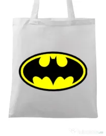 Sacosa din panza Batman Alb