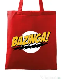 Sacosa din panza Bazinga Rosu