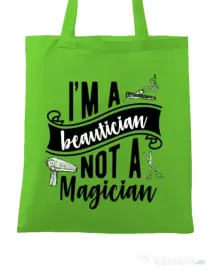 Sacosa din panza Beautician Verde mar