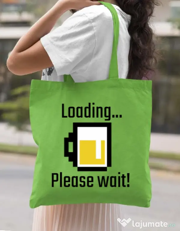 Sacosa din panza Beer loading Verde mar