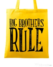 Sacosa din panza Big brothers rule Galben