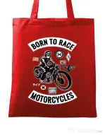 Sacosa din panza Born to race Rosu