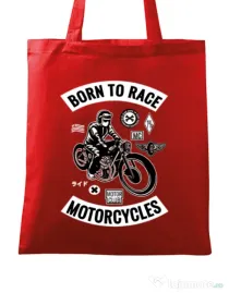 Sacosa din panza Born to race Rosu