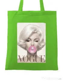 Sacosa din panza Bubblegum Verde mar