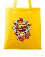 Sacosa din panza Burger Skater Galben