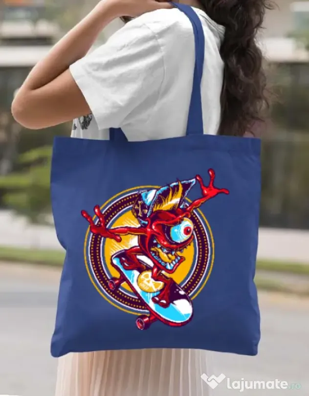 Sacosa din panza Cali skate Albastru regal