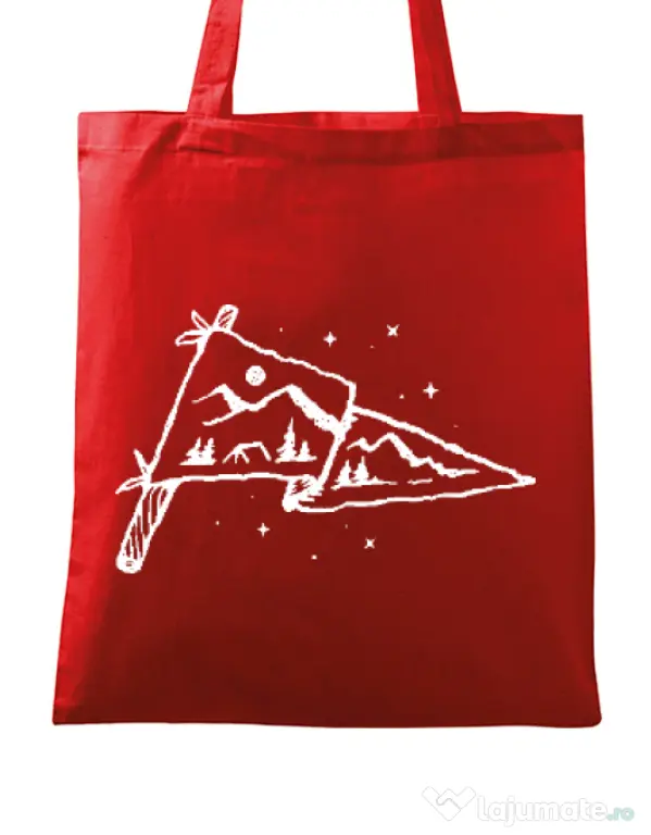 Sacosa din panza Camp Flag Rosu