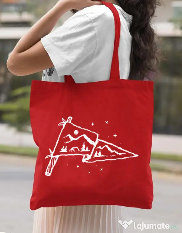 Sacosa din panza Camp Flag Rosu