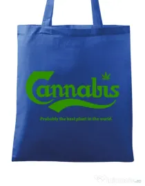 Sacosa din panza Cannabis Albastru regal