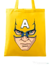 Sacosa din panza Captain America Mask Galben