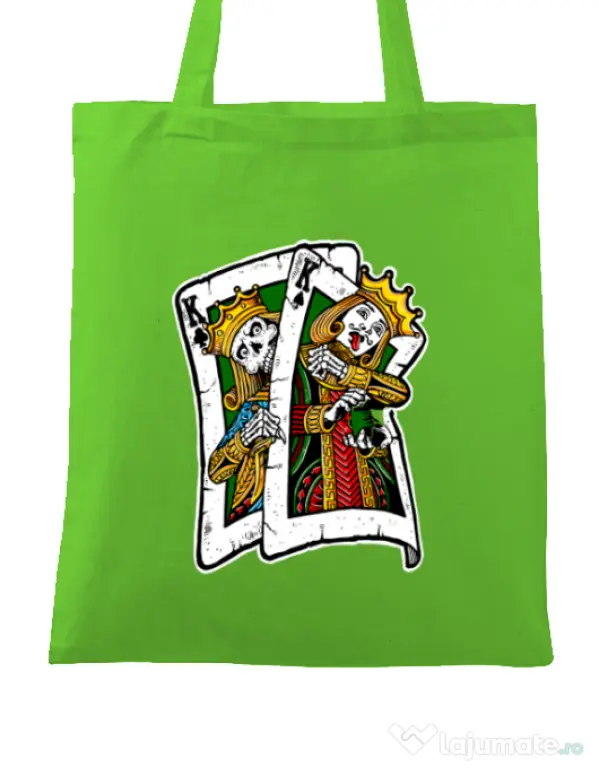 Sacosa din panza CARD Verde mar