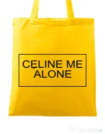 Sacosa din panza Celine me alone Galben