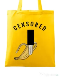 Sacosa din panza Censored Galben