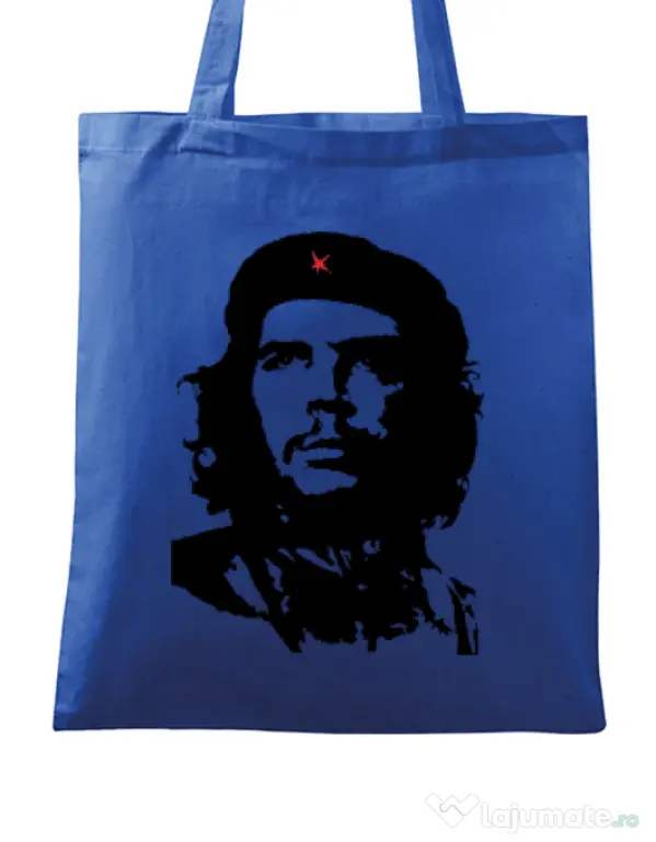 Sacosa din panza Che Guevara Albastru regal
