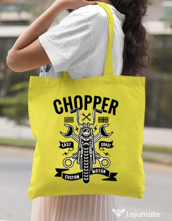 Sacosa din panza Chopper Galben