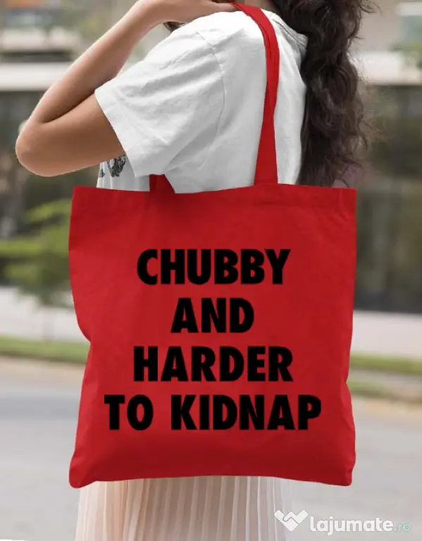Sacosa din panza Chubby Rosu