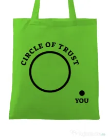 Sacosa din panza Circle of trust Verde mar