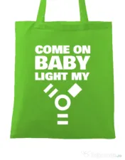 Sacosa din panza Come on baby Verde mar 