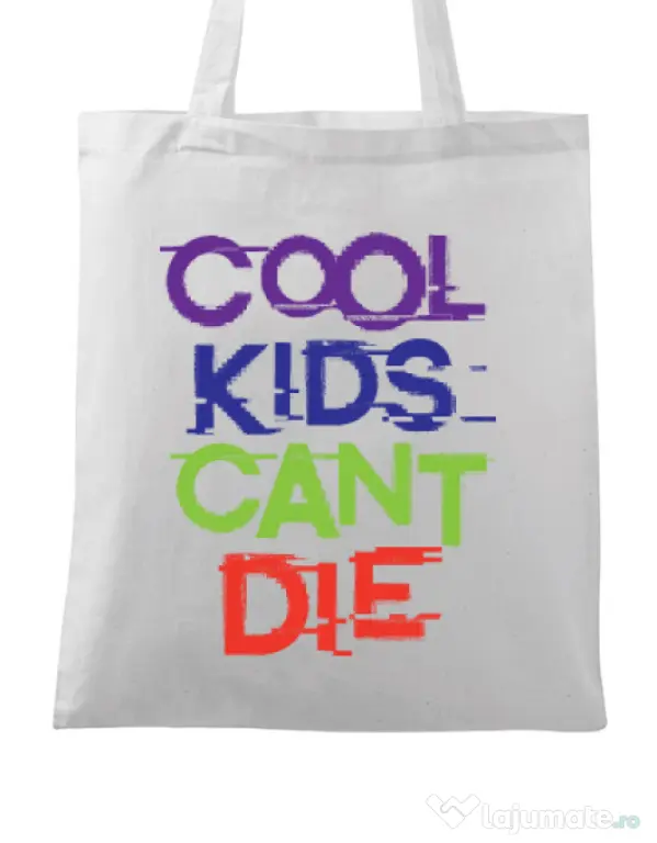 Sacosa din panza Cool kids Alb