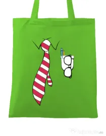 Sacosa din panza Cool nerd Verde mar