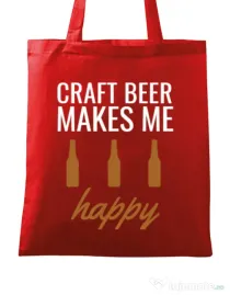 Sacosa din panza Craft beer Rosu