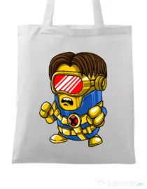 Sacosa din panza Cyclops minion Alb