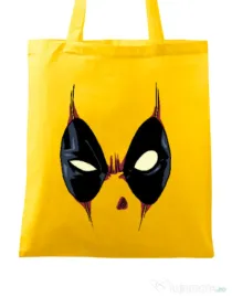 Sacosa din panza Deadpool mask Galben