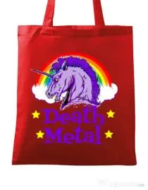 Sacosa din panza Death Metal Rosu