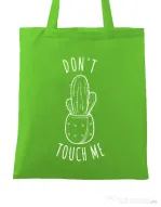 Sacosa din panza Do not touch me Verde mar