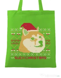 Sacosa din panza Doge christmas Verde mar