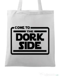 Sacosa din panza Dork side Alb